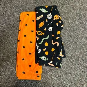 Girls Bundle Cat & Jack HalloweenPumpkin Cats Ghost Spooky  Leggings Size 7